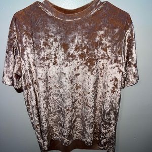 Pink velvet top